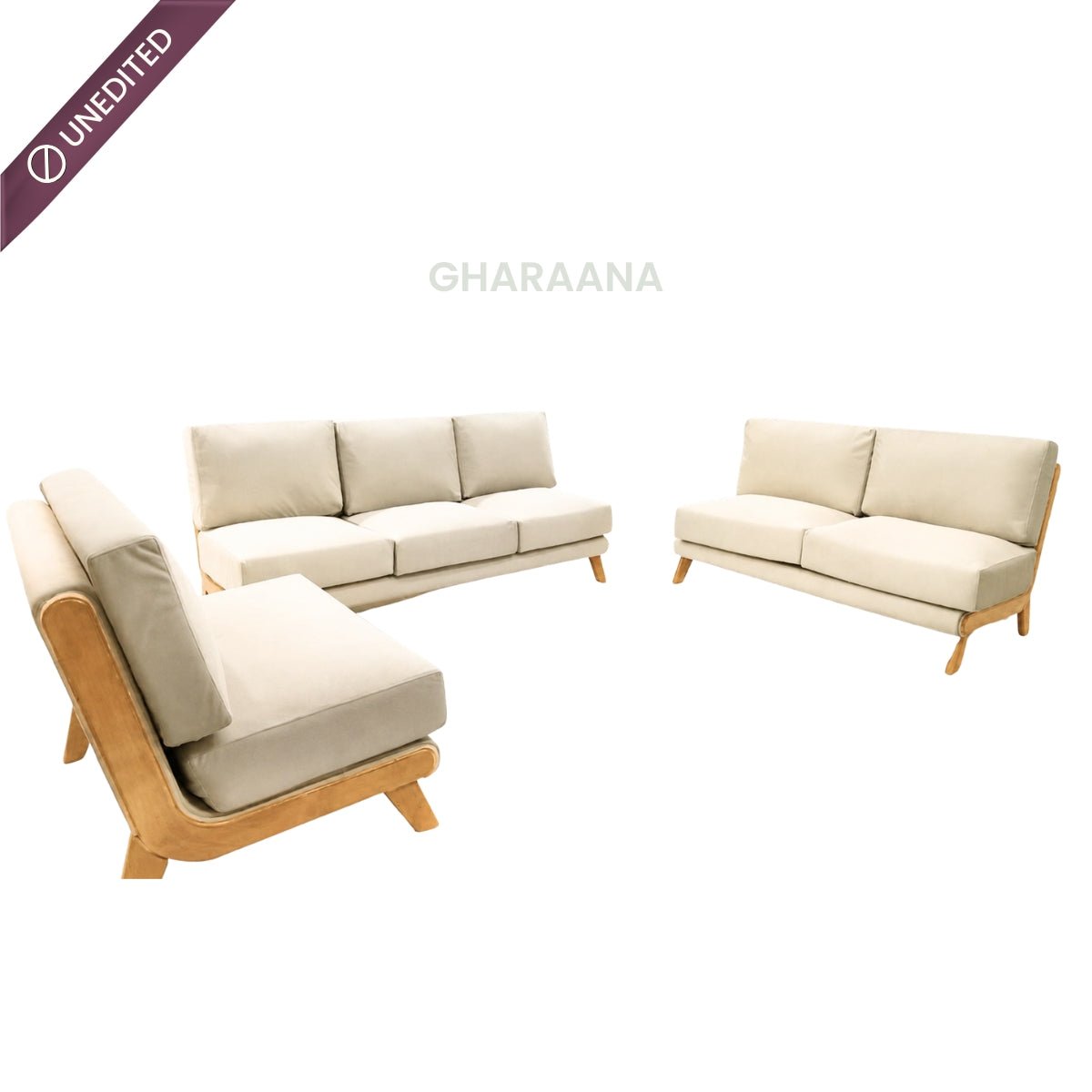 Varna XL Upholstered Sofa Set - Sofas - Gharaana