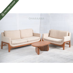 Raya Custom Wooden Upholstered Sofa - Sofas - Gharaana