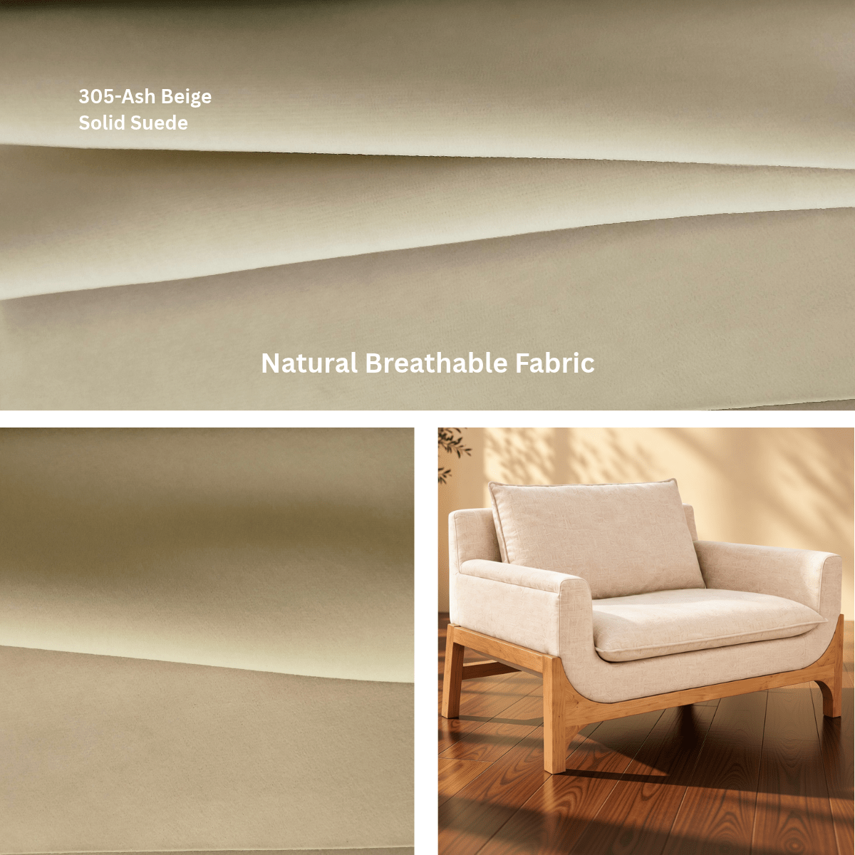 Raya 3-Seater Wooden Upholstered Sofa - Sofas - Gharaana