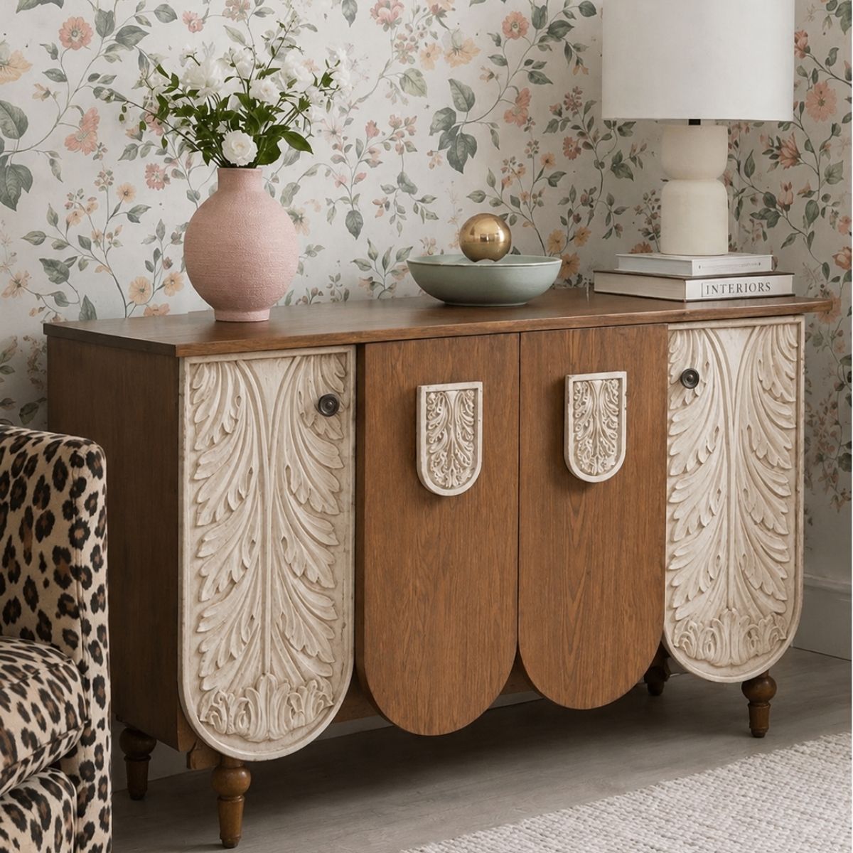 Victorian Wooden Storage Cabinet - Entertainment Centers & TV Stands - Gharaana