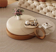 Amiya Glass and Metal Nesting Centre Tables - Centre Tables - Gharaana