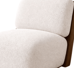 Saanjh Wooden Plush Armchair - Armchairs - Gharaana