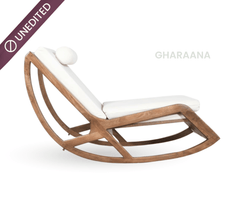 Snooze Wooden Plush Rocking Armchair - Armchairs - Gharaana