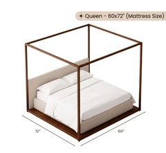 Kaza 100% Solid Wood Poster Bed - Beds - Gharaana