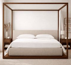 Kaza 100% Solid Wood Poster Bed - Beds - Gharaana