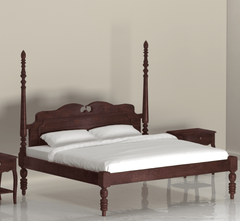 Iksha 100% Solid Wood Poster Bed - Beds - Gharaana