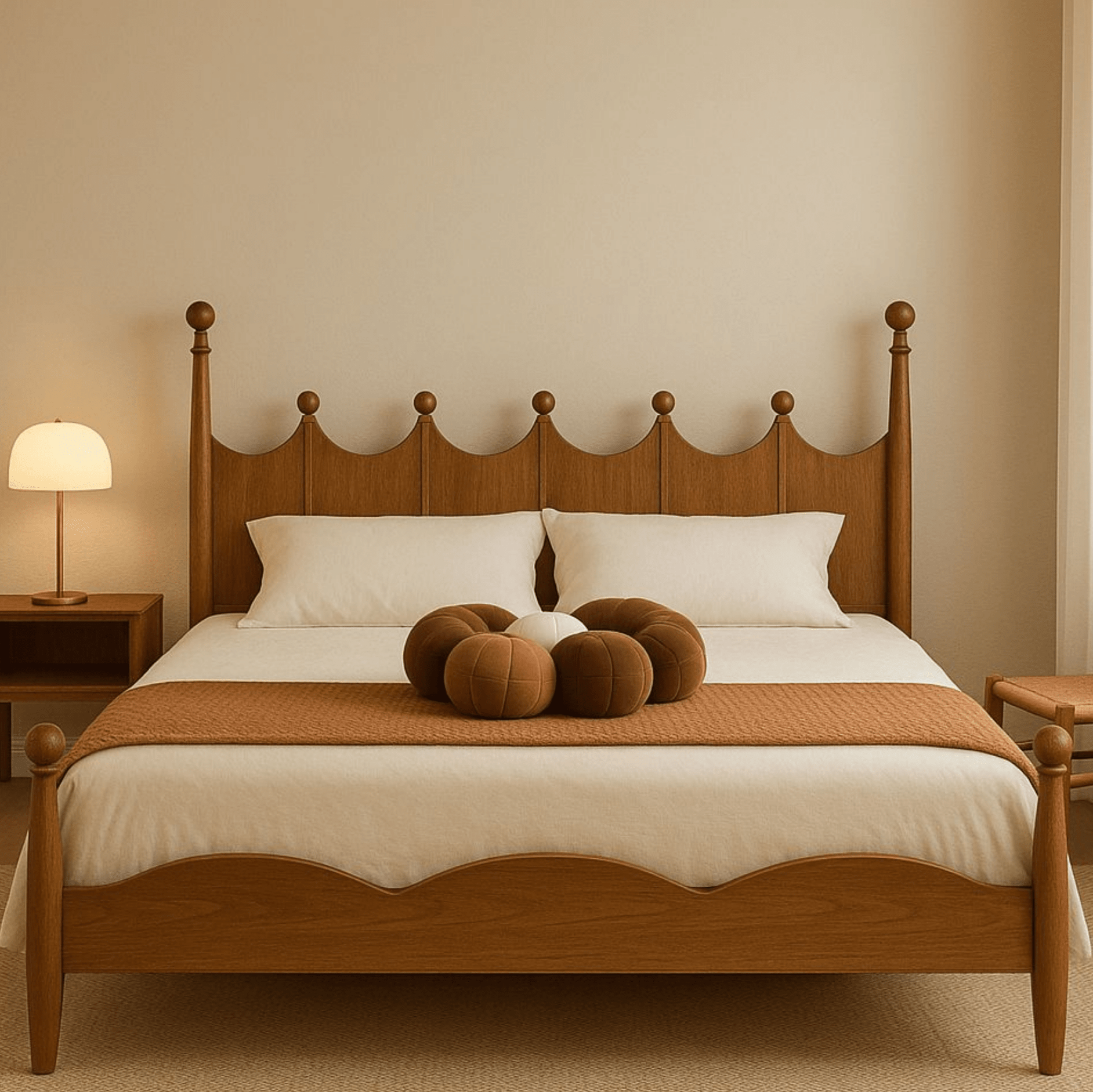 Lavanya 100% Solid Wood Bed - Beds - Gharaana