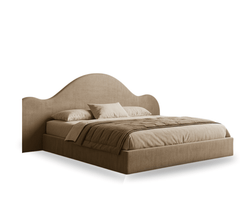 Uru 100% Solid Wood Upholstered Bed - Beds - Gharaana