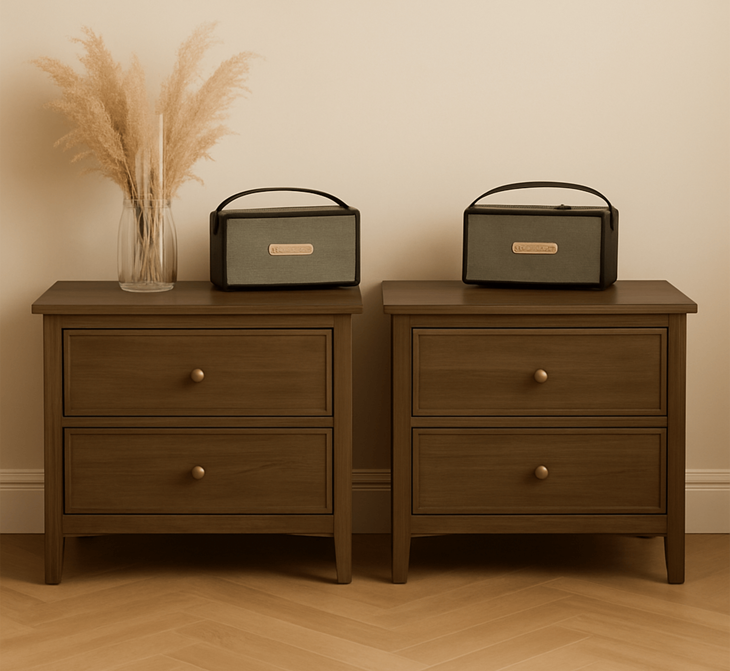 Gharaana Bedsides Lisa Wooden Bedside Table