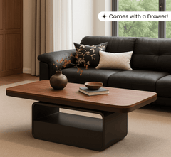 Sibaya Wooden Storage Center Table with wheels - Centre Tables - Gharaana