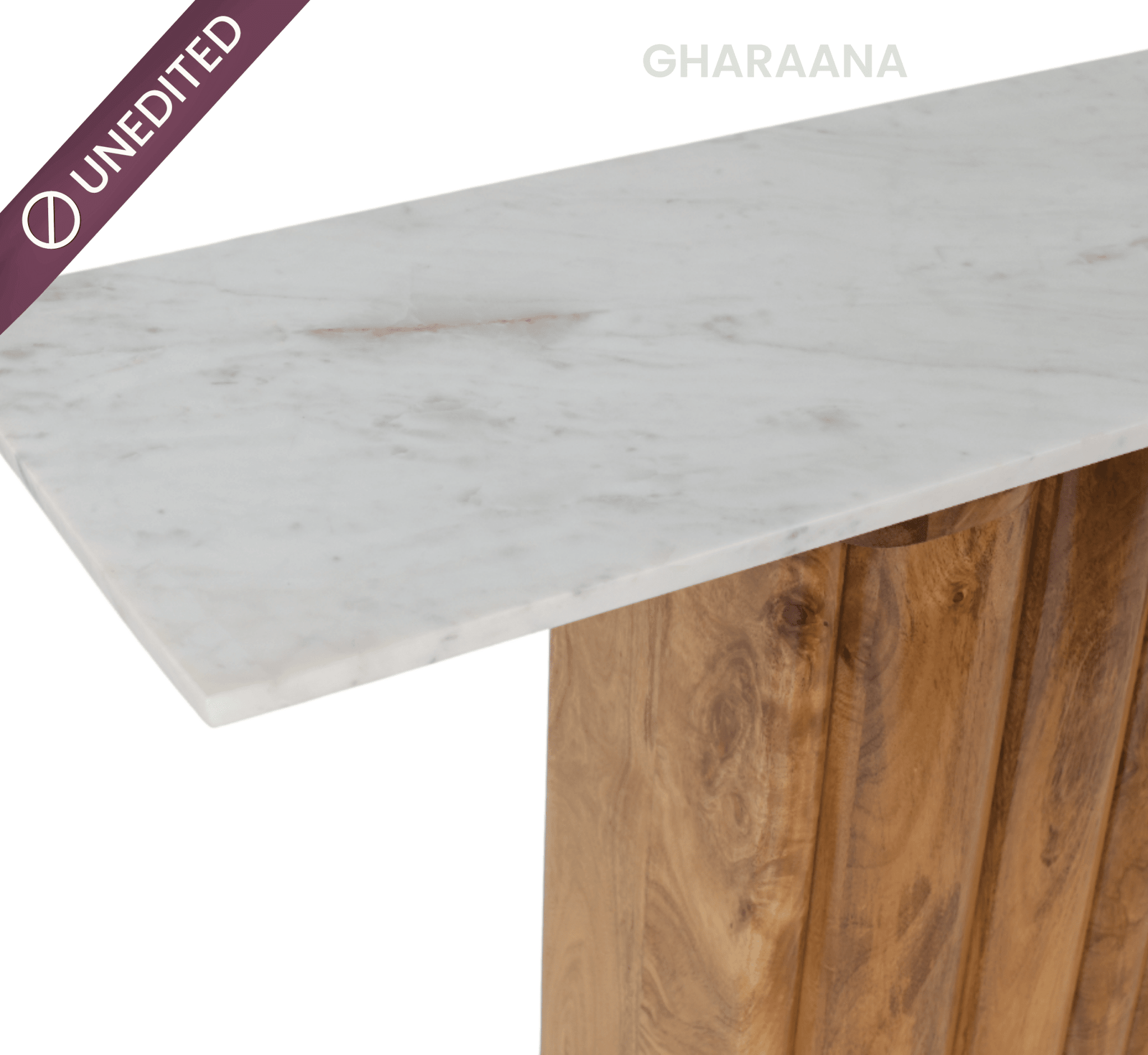 Sculpted Wooden Console Table - Console Tables - Gharaana