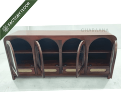 Vyut Wooden 70" Crockery Cabinet - Credenza Hutches - Gharaana