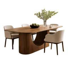 Bruno Wooden Dining Table Set - Dining Set - Gharaana