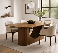 Bruno Wooden Dining Table Set - Dining Set - Gharaana