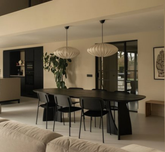 Gharaana Dining Set Dining chairs Crescent Wooden 6-Seater Dining Table Set