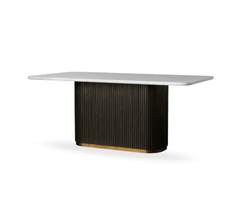 Opal Marble - Top Wooden Dining Table Set - Dining Set - Gharaana