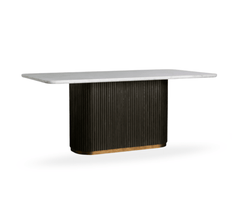 Opal Marble - Top Wooden Dining Table Set - Dining Set - Gharaana