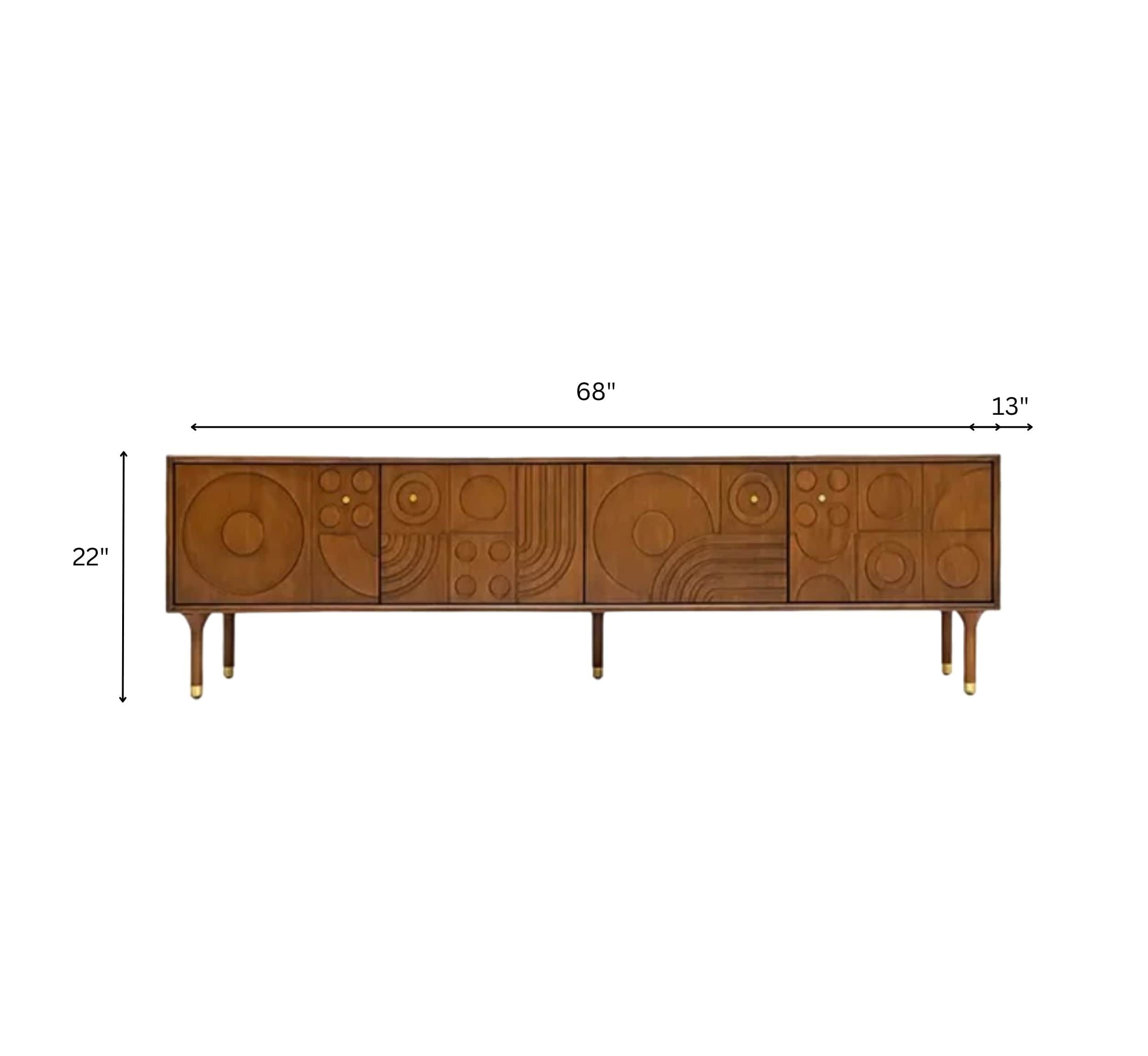 Aks Wooden 6FT TV Console - Entertainment Centers & TV Stands - Gharaana