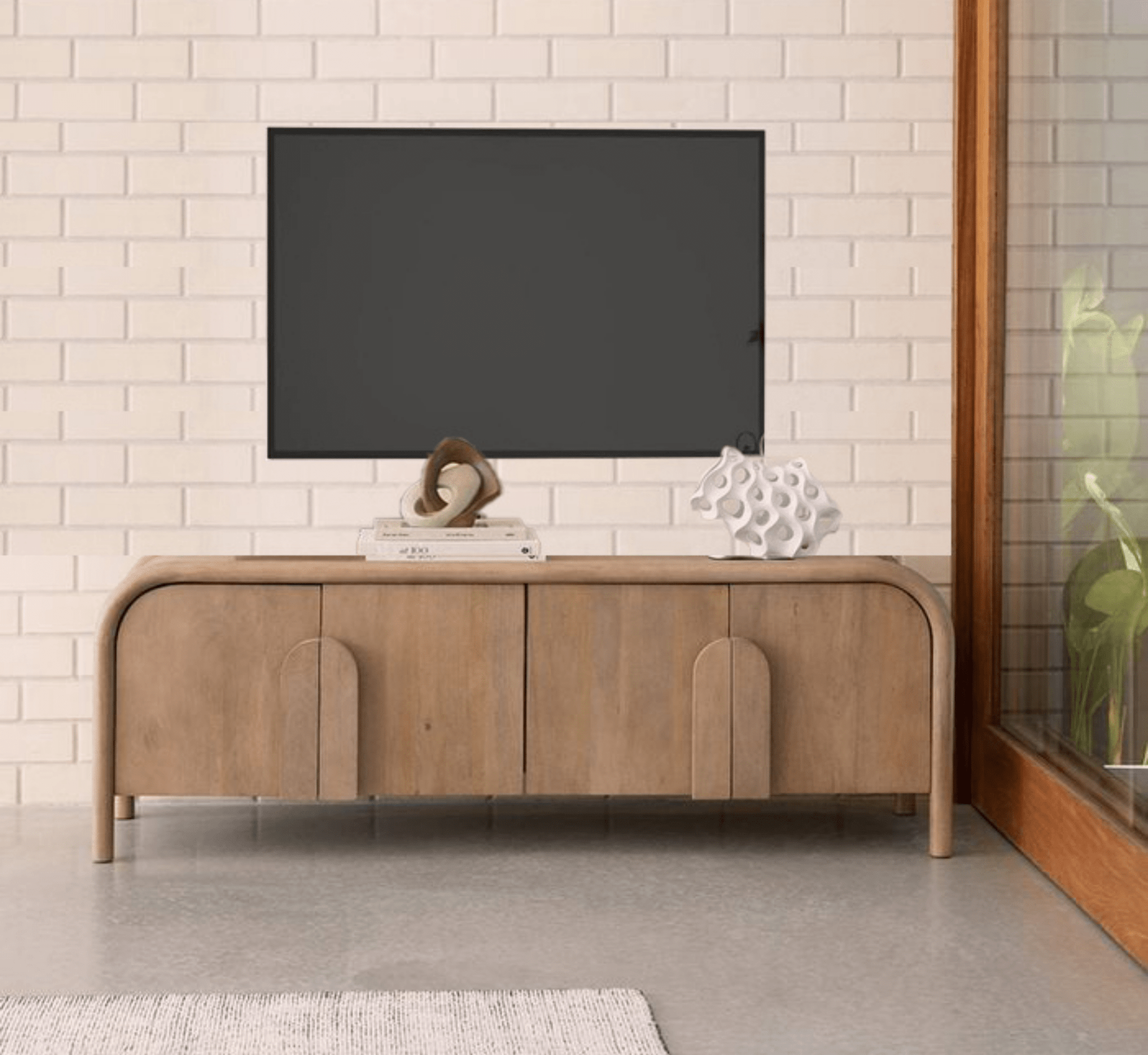 Leila Wooden 6FT TV Console - Entertainment Centers & TV Stands - Gharaana