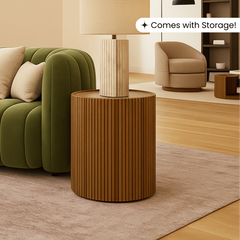 Sloan Wooden Side Table - Side Tables - Gharaana