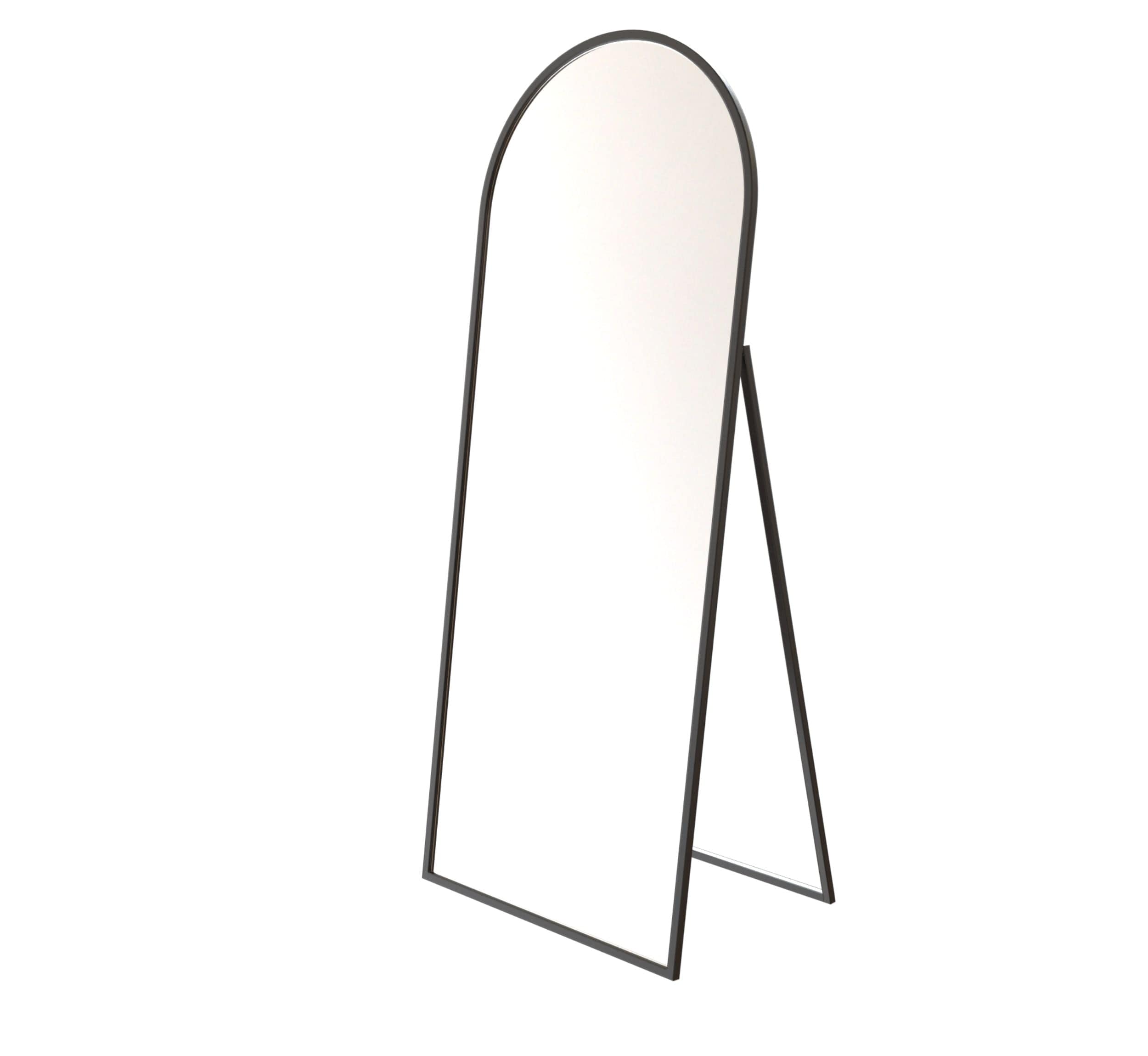 Arched Metal Floor Mirror with Stand - Mirrors - Gharaana