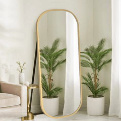 Capsule Metal Floor Mirror - Mirrors - Gharaana