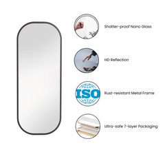 Capsule Metal Wall Mirror - Mirrors - Gharaana