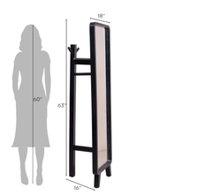 Ohana Wooden Coat-hanger Full-length Mirror with Stand - Mirrors - Gharaana