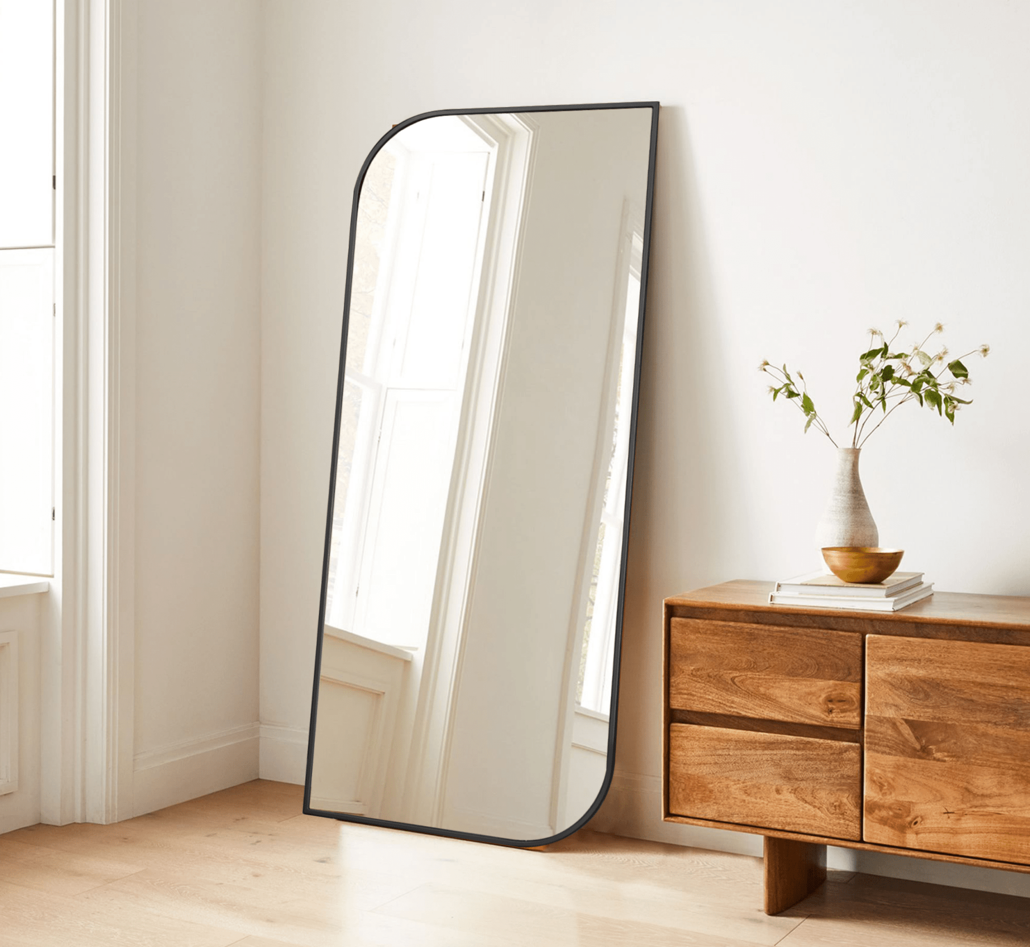Panache Metal 6FT Floor Mirror - Mirrors - Gharaana