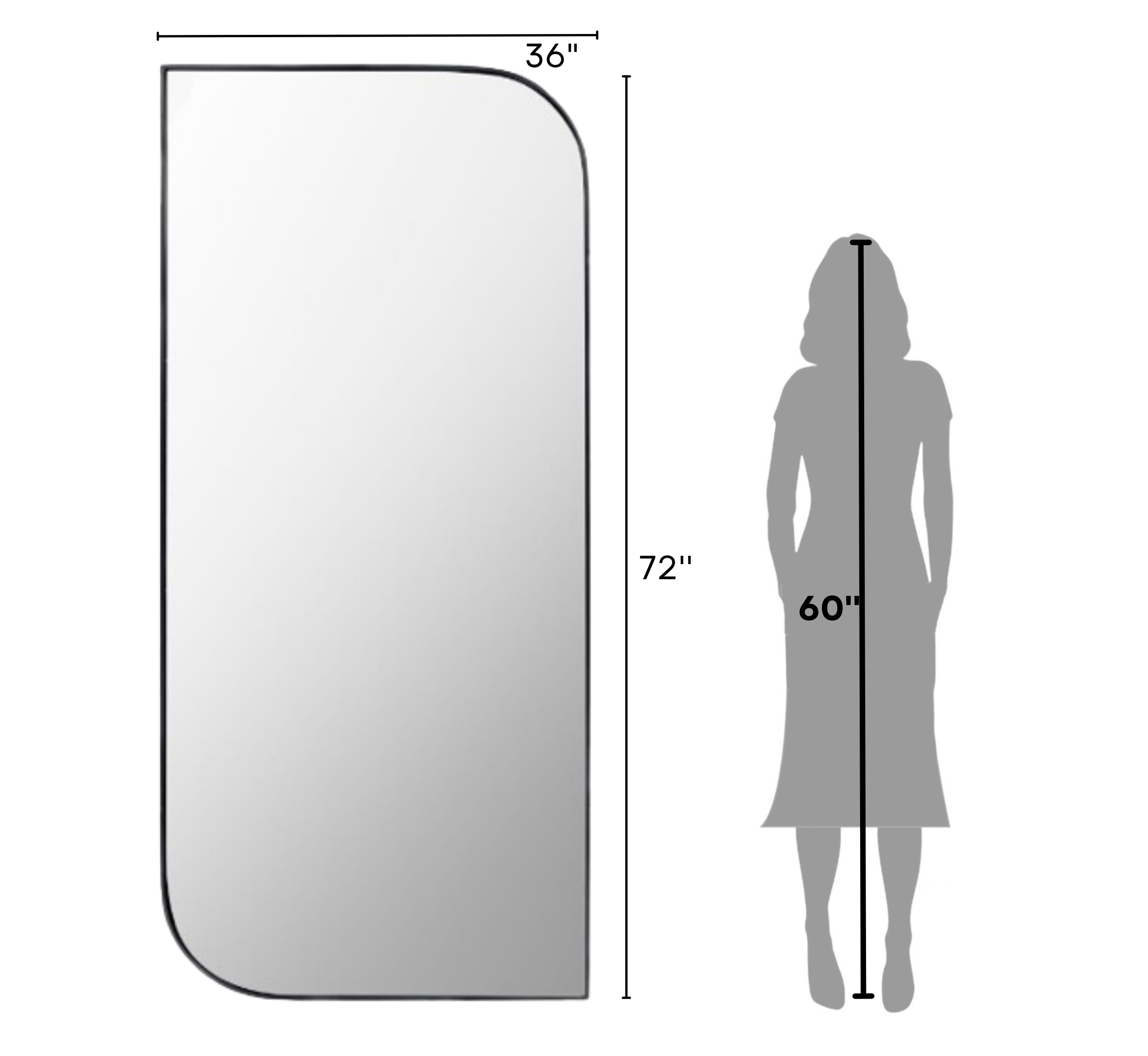 Panache Metal 6FT Floor Mirror - Mirrors - Gharaana