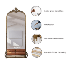 Victorian Arched Full - length Mirror - Mirrors - Gharaana