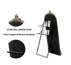 Victorian Arched Full - length Mirror with Stand - Mirrors - Gharaana