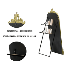 Victorian Arched Full - length Mirror with Stand - Mirrors - Gharaana