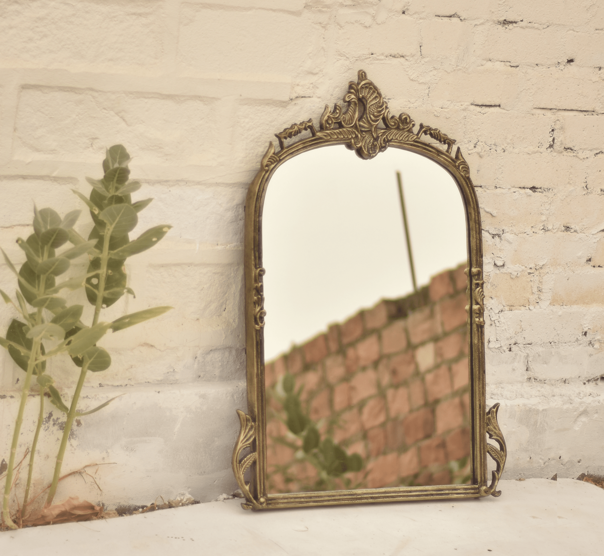 Victorian Arched Wall Mirror - Mirrors - Gharaana