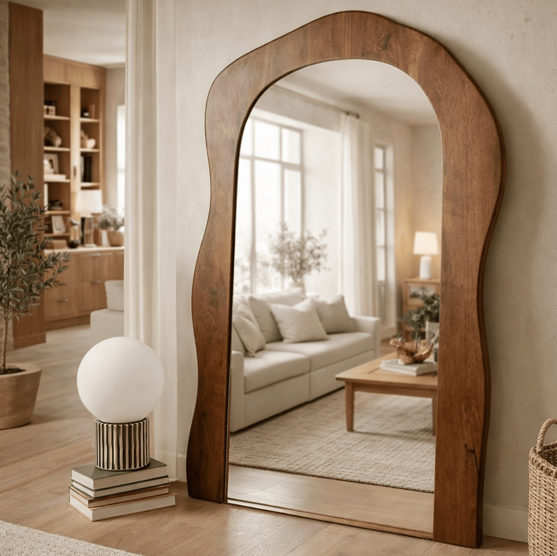 Zuri 65" Floor Mirror - Mirrors - Gharaana