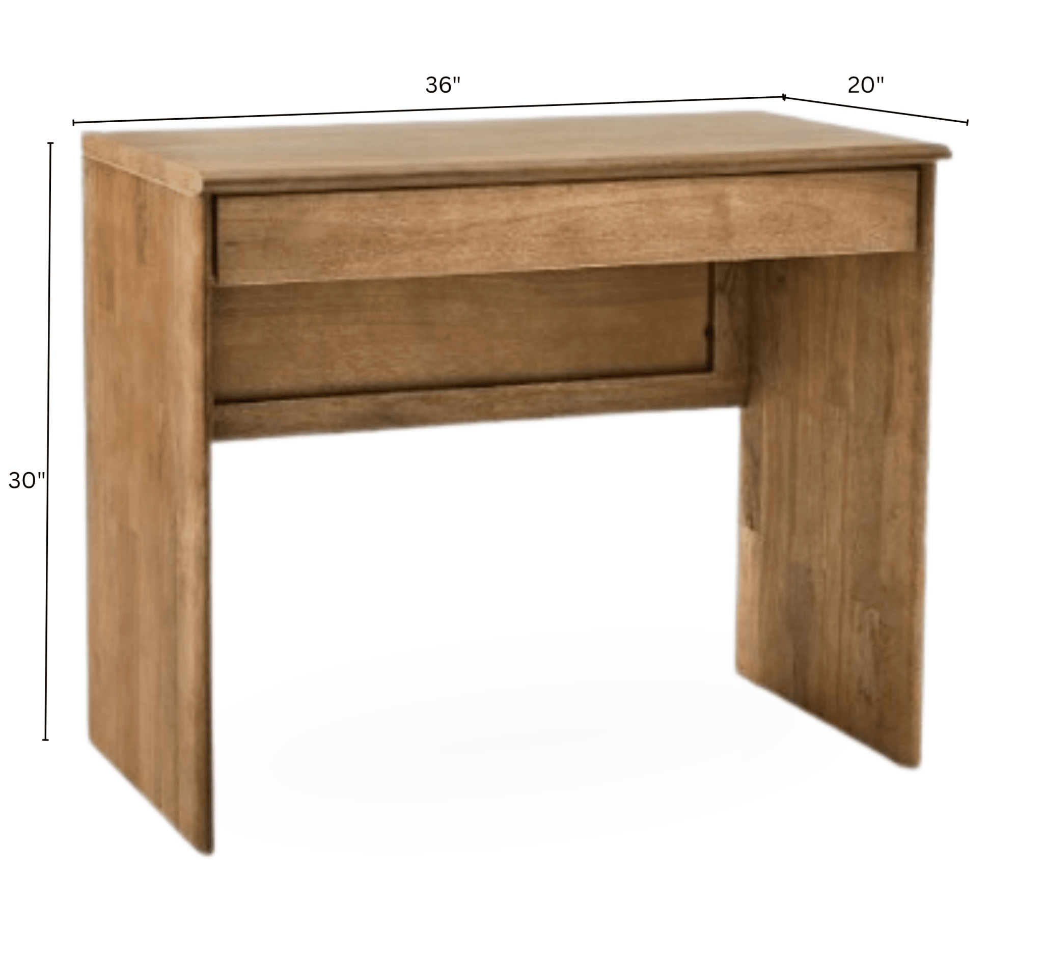 Calm Wooden Study Table - Office Desk - Gharaana