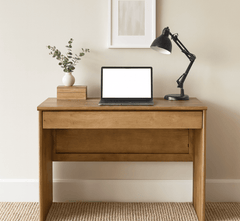 Calm Wooden Study Table - Office Desk - Gharaana