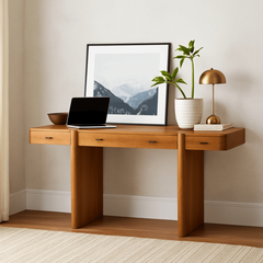 Craft Wooden Study Table - Office Desk - Gharaana