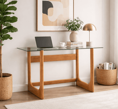 Loom Wooden Study Table - Office Desk - Gharaana