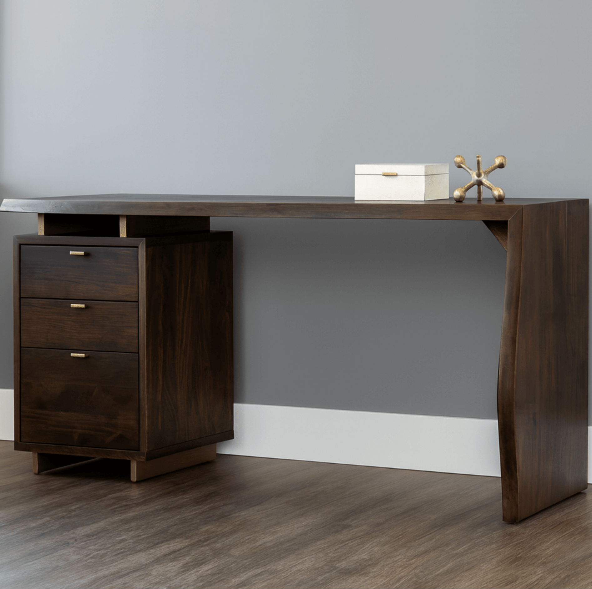 Nook Wooden Storage Table - Office Desk - Gharaana