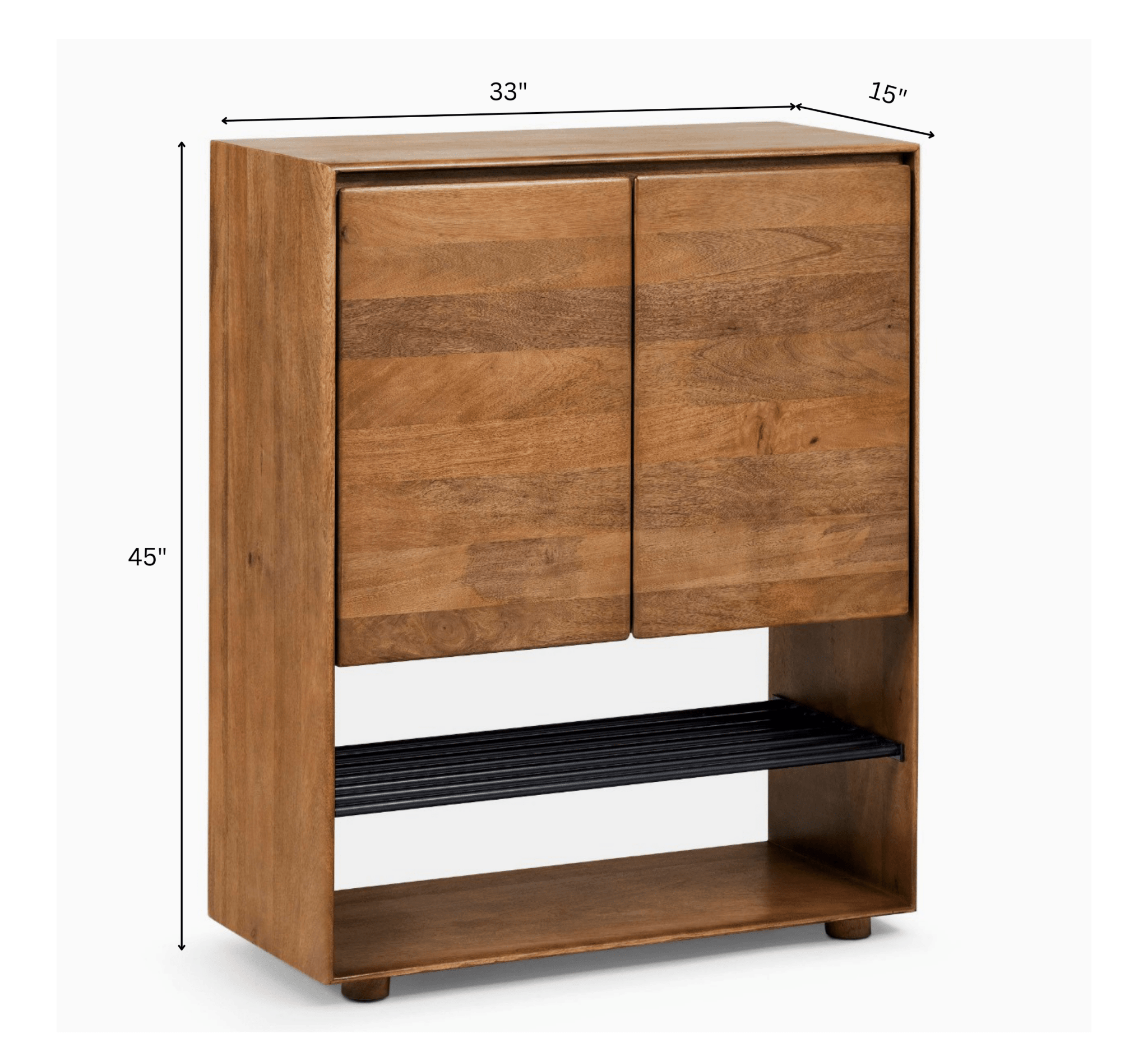 Panache Wooden 6 - Tier Shoe Cabinet - Shoe Racks - Gharaana