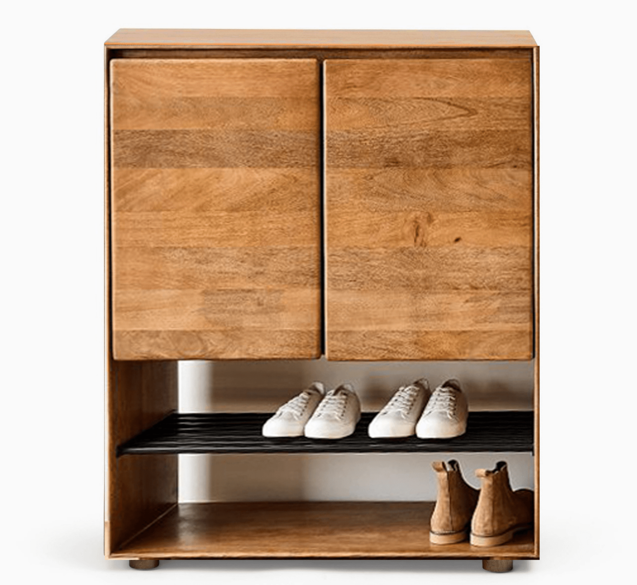 Panache Wooden 6 - Tier Shoe Cabinet - Shoe Racks - Gharaana