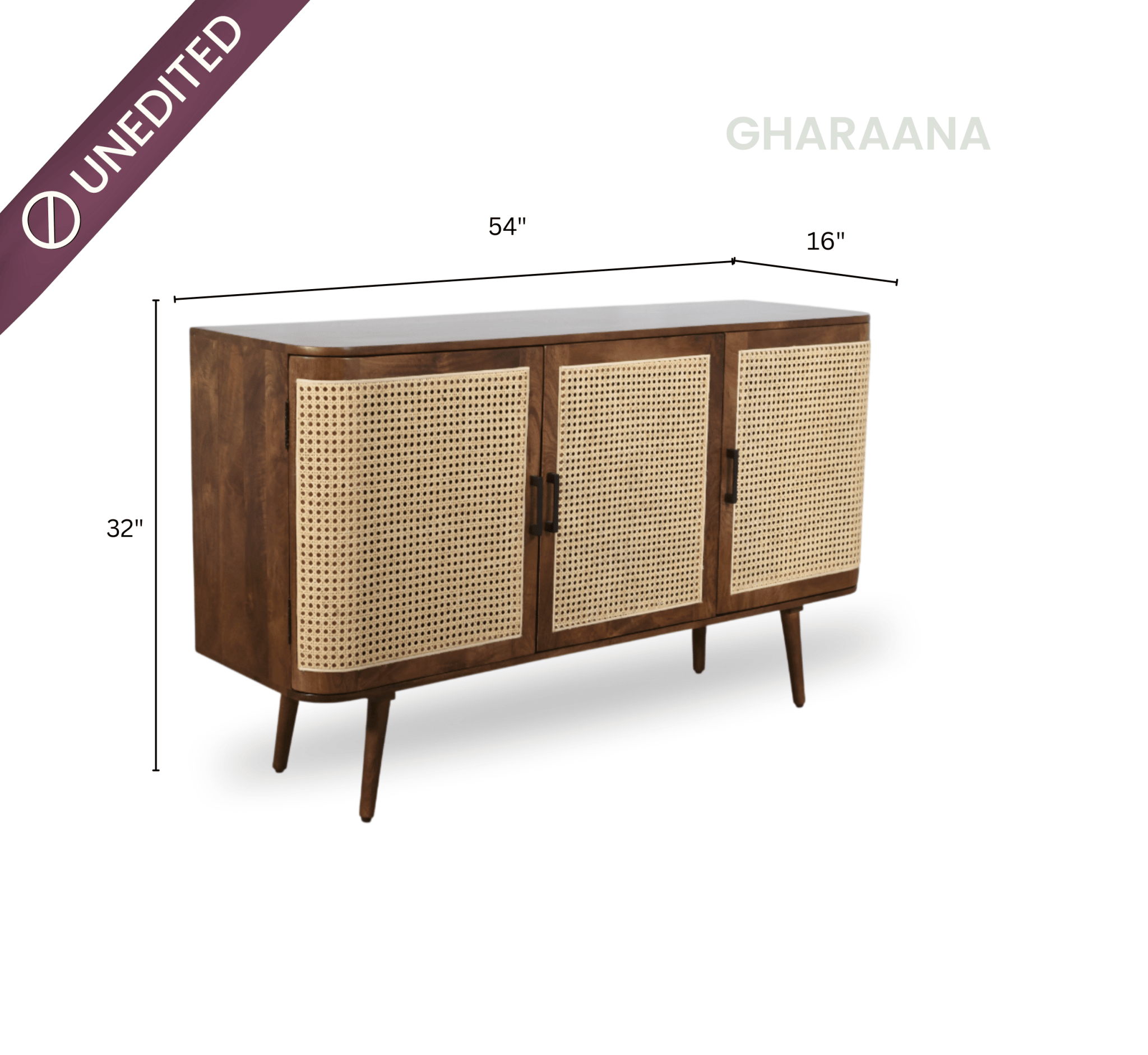 Vyut Wooden 4.5FT Console - Sideboard - Gharaana