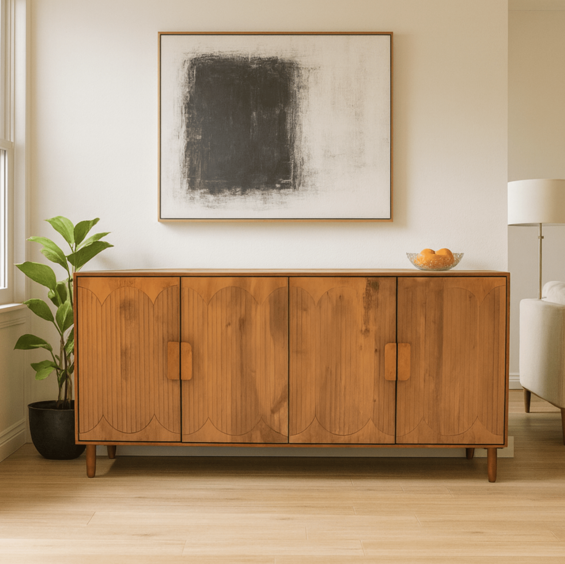 Aamna Wooden 70" Sideboard - Sideboards - Gharaana