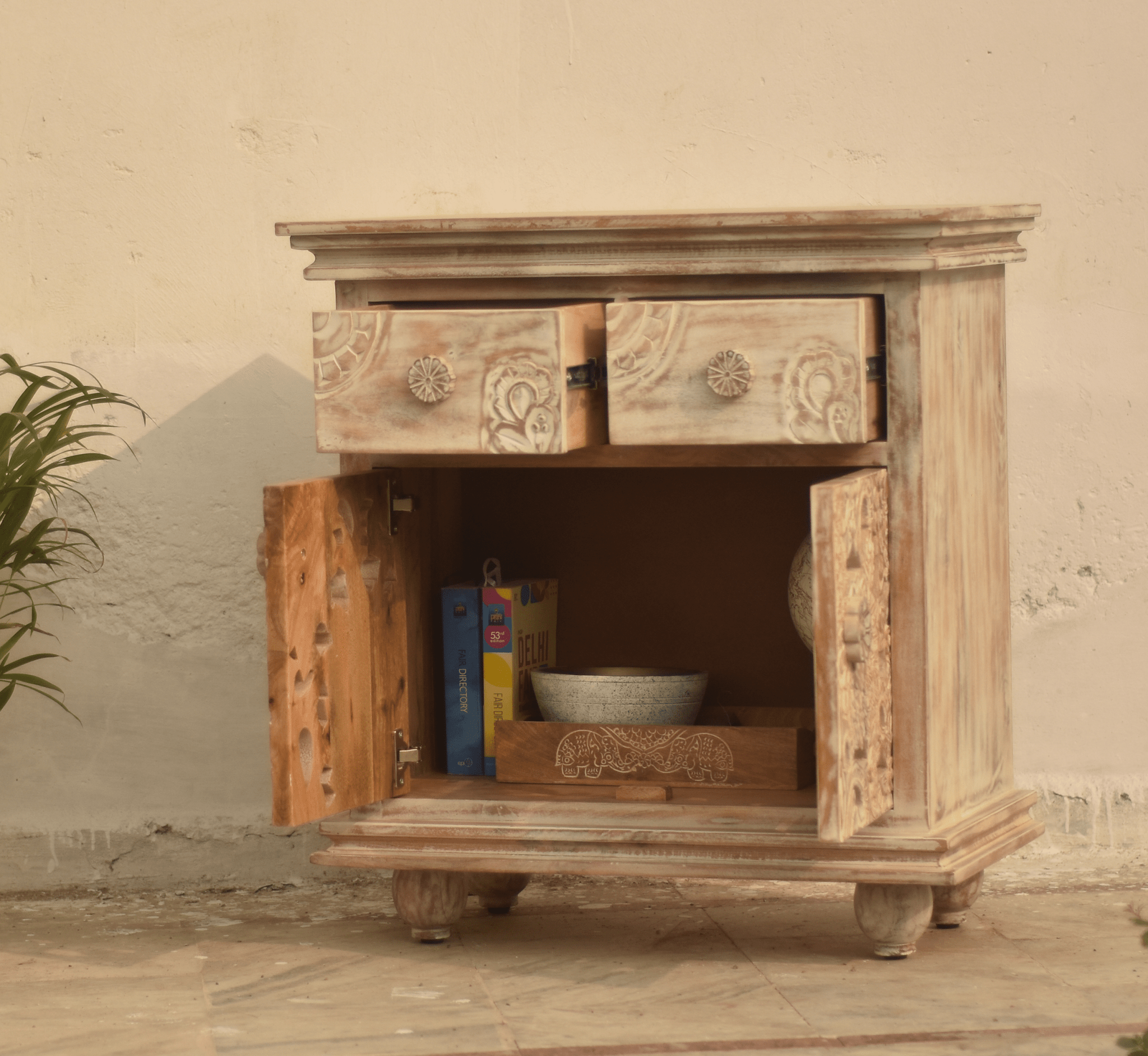 Ruchi Wooden 30" Sideboard - Sideboards - Gharaana