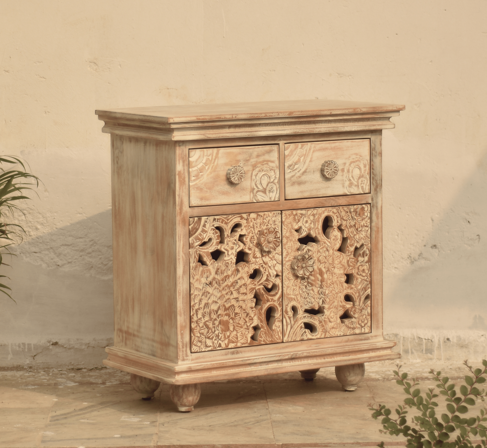 Ruchi Wooden 30" Sideboard - Sideboards - Gharaana