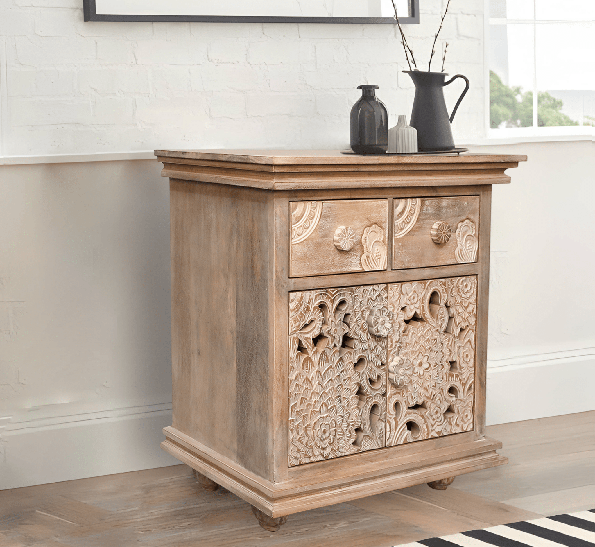 Ruchi Wooden 30" Sideboard - Sideboards - Gharaana