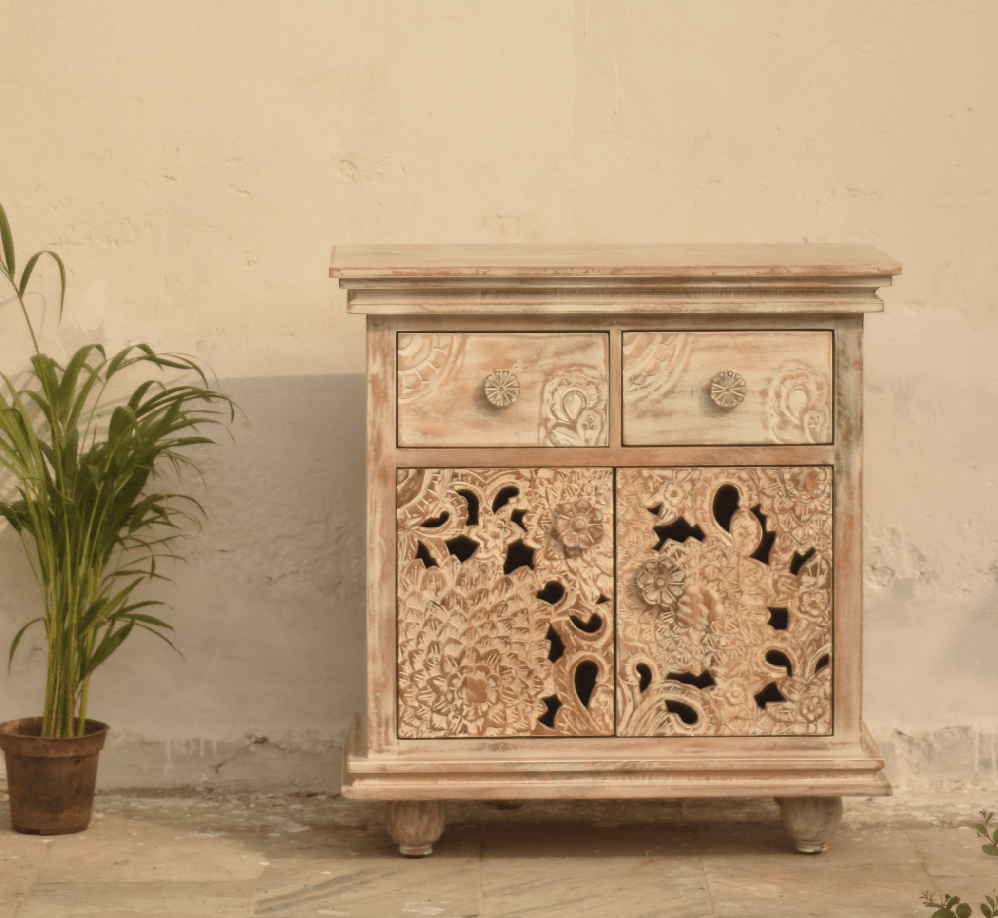 Ruchi Wooden 30" Sideboard - Sideboards - Gharaana