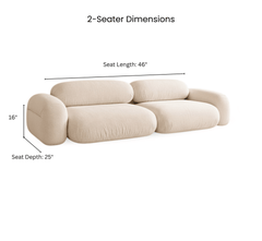 Brat Plush Wooden Upholstered Sofa Set - Sofas - Gharaana