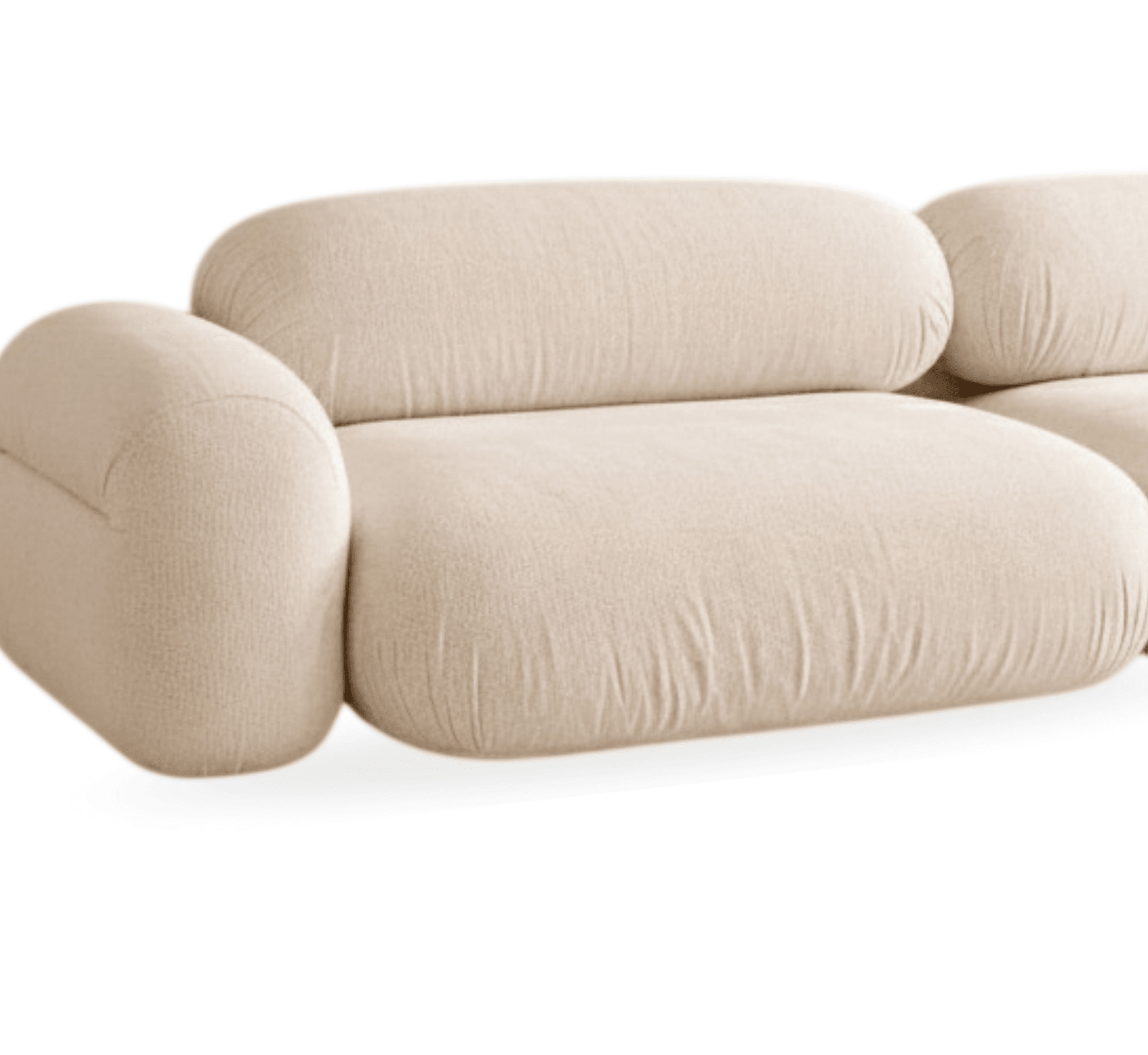 Brat Plush Wooden Upholstered Sofa Set - Sofas - Gharaana